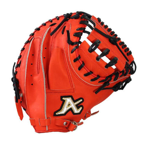 33.5" Atoms Global Line, Catcher's Mitt, RHT, Orange Tan Tereda Wagyu Leather, AGL-201, Red Orange