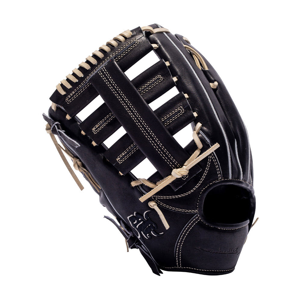 12.4" (31.5 cm) Wagyu JB, Double Post Web, RHT/LHT, Miyazaki Wagyu Leather, Black, JB23-008BLK