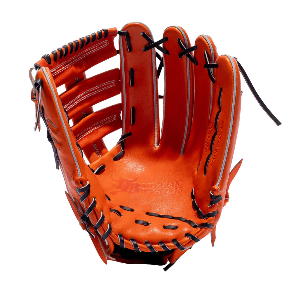 12.4" (31.5 cm) Wagyu JB, Double Post Web, RHT/LHT, Miyazaki Wagyu Leather, Orange Tan, JB23-008ORG