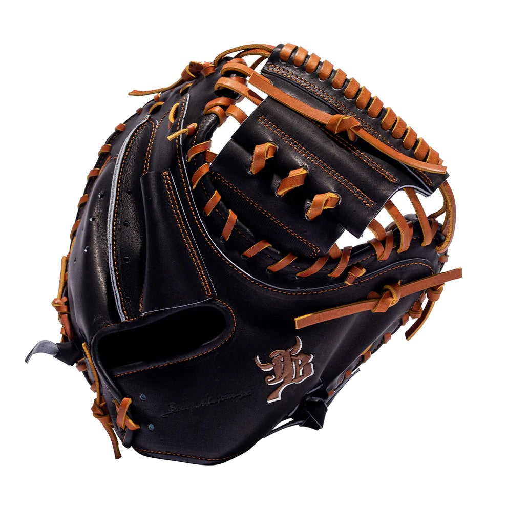 34" Wagyu JB Catcher's Mitt, Open Wrist, RHT, Miyazaki Wagyu Leather, Black, JB23-002NBLK
