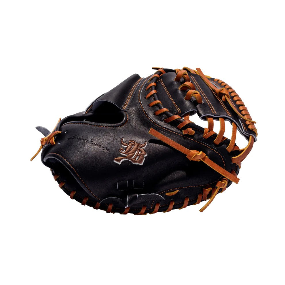 34" Wagyu JB Catcher's Mitt, Open Wrist, RHT, Miyazaki Wagyu Leather, Black, JB23-002NBLK