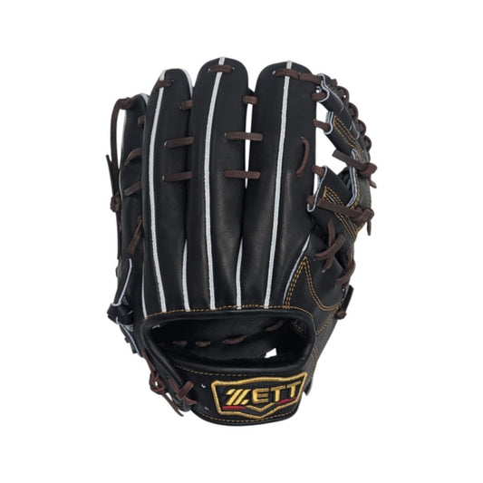 11.25 inch Zett Prostatus BPROG 565X black Japanese steerhide dark brown lace back view