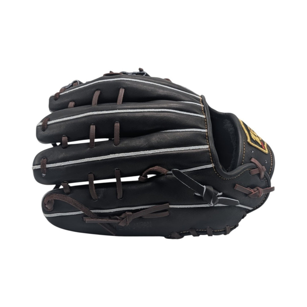 11.25 inch Zett Prostatus BPROG 565X black Japanese steerhide dark brown lace finger view