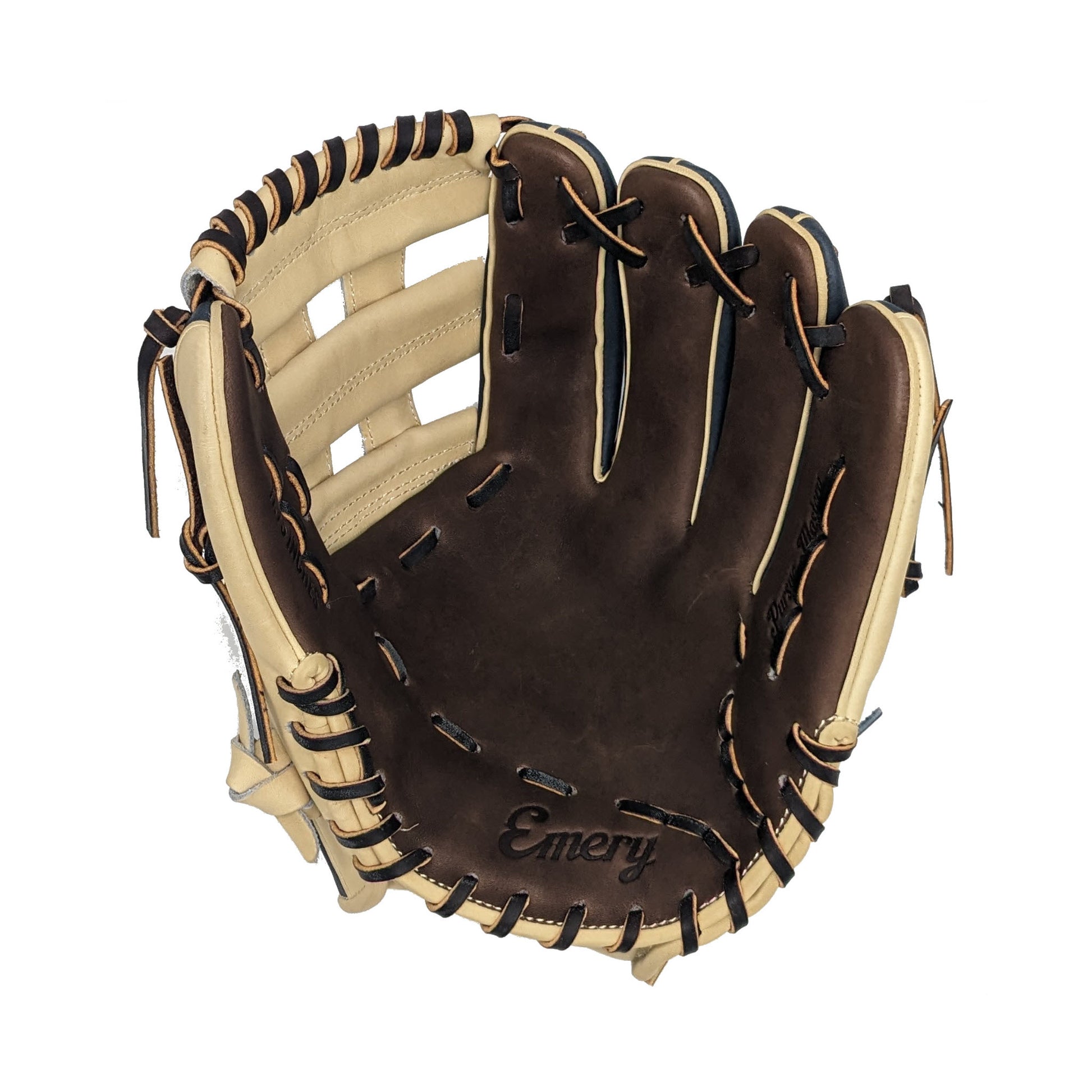 Brandeis (royal) Blue, Red, Black, and White (lace) Premium Kip Leather  Custom Baseball Glove by VEKOA.