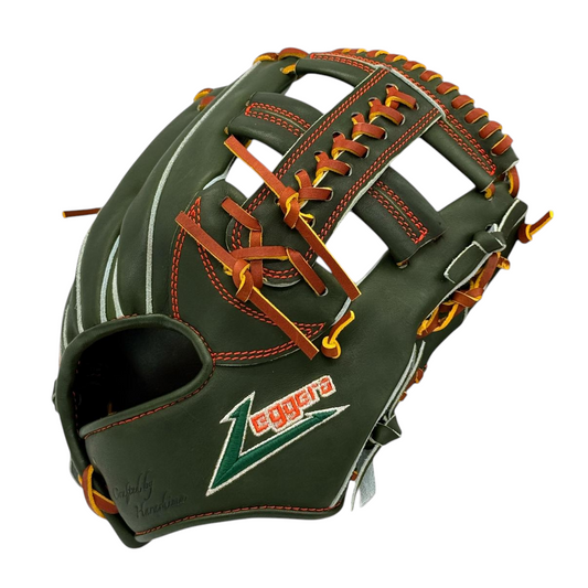 10.83" (27.5 cm) Leggera Taka – Laced Post Web – Juteru Ayrshire with Infinity Art Leather – D-Green / Embossed Orange – Yumomi Break-In