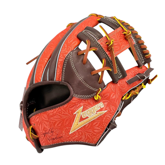 10.83" (27.5 cm) Leggera Taka – I-Web – Juteru Ayrshire with Infinity Art Leather – Burgundy / Embossed R-Orange – Yumomi Break-In