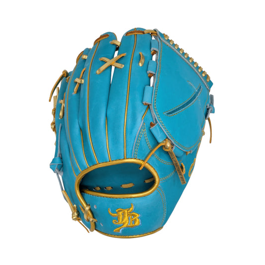 11.73" (29.8cm Wagyu JB Bauer Glove, Light Blue Wagyu Leather, Gold Binding, JB-00T1