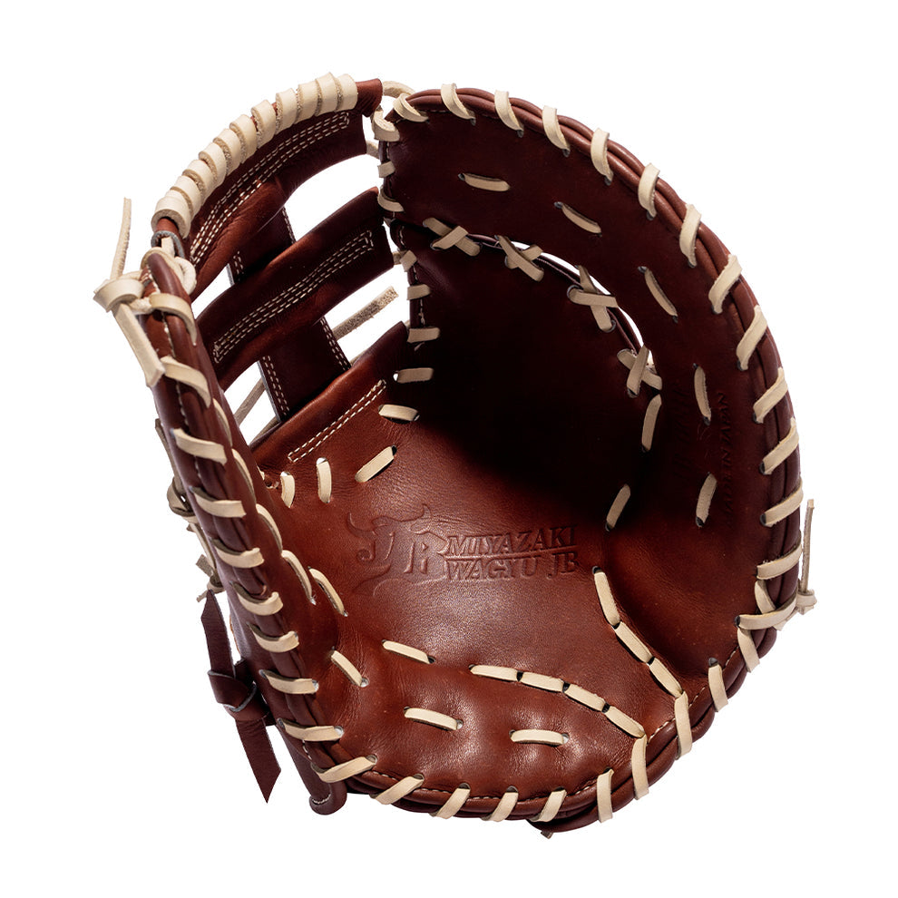 12.75" (32.5") Wagyu JB 1B Mitt, RHT/LHT, Post Web, Miyazaki Wagyu Leather, Brown, JB23-003EBRN