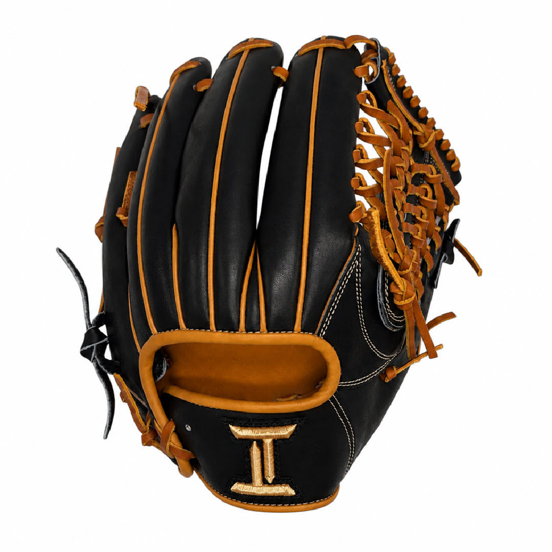 11.75" Inaba, T-Net, RHT, Black Japanese Leather, Tan Welting