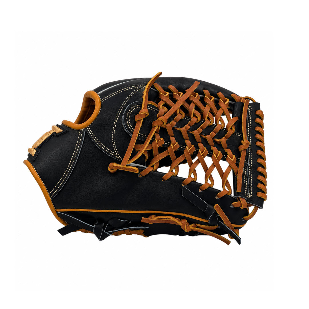 11.75" Inaba, T-Net, RHT, Black Japanese Leather, Tan Welting