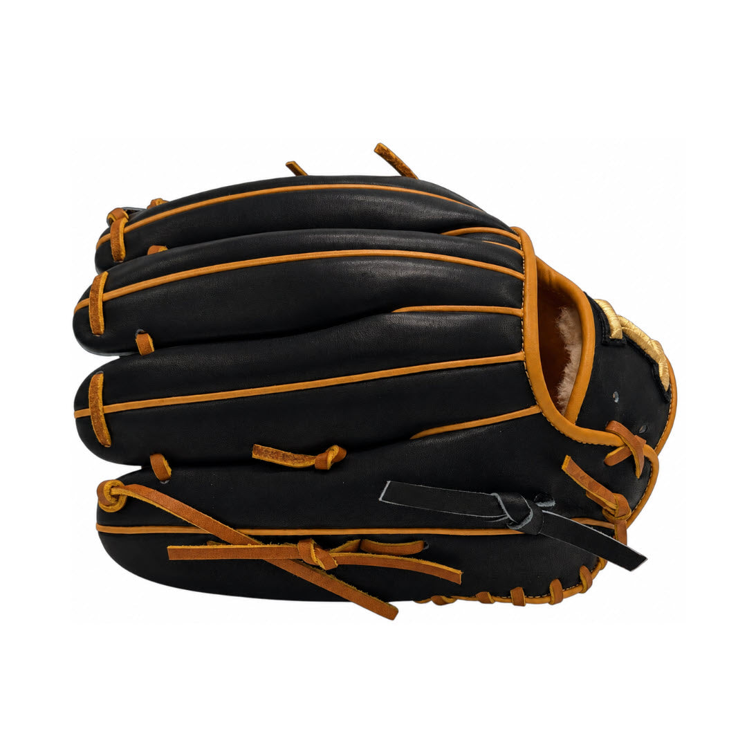 11.75" Inaba, T-Net, RHT, Black Japanese Leather, Tan Welting