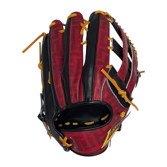 12.75" (32.5 cm) Leggera Taka – LE-07 H-Web – Juteru Black Ayrshire with Red Infinity Art