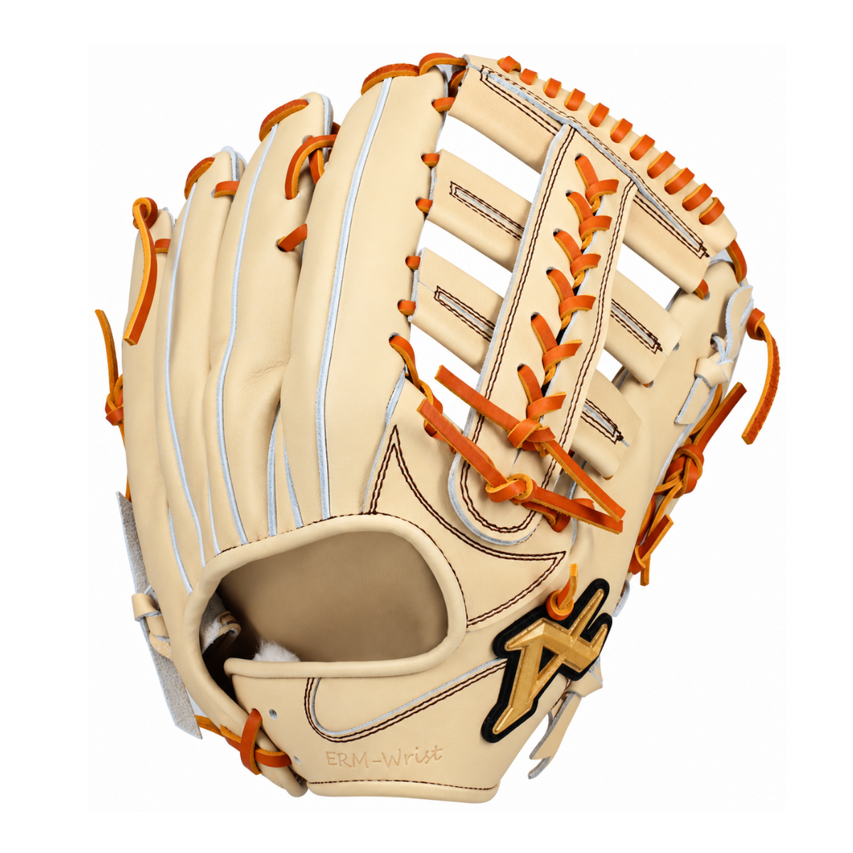 12.5" (32 cm) Atoms Neo Professional Line, Double Laced Post Web, RHT, European Steer Leather, APL-NE702, Camel