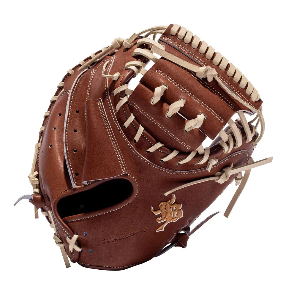 34" Wagyu JB Catcher's Mitt, Open Wrist, RHT, Miyazaki Wagyu Leather, Brown, JB23-002NBRN