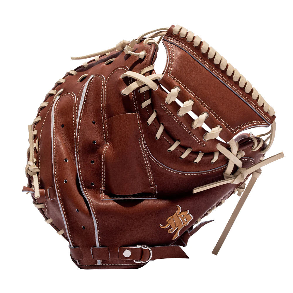 33" Wagyu JB Catcher's Mitt, Closed Back, RHT, Miyazaki Wagyu Leather, Brown, JB23-002SBRN