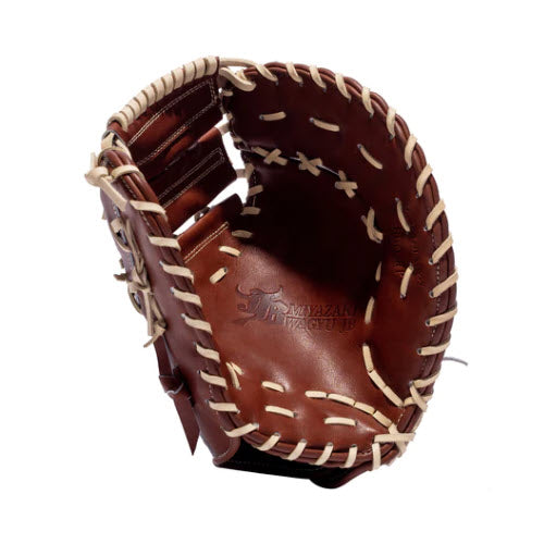 12.75" (32.5") Wagyu JB 1B Mitt, RHT/LHT, Two Piece Web, Miyazaki Wagyu Leather, Brown, JB23-003BRN